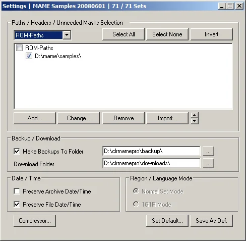 Settings Image des settings